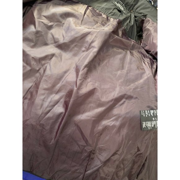 ANDREW MARC For BLOOMINGDALES Black COYOTE FUR HOODED Women’s COAT Sz L - Picture 7 of 8